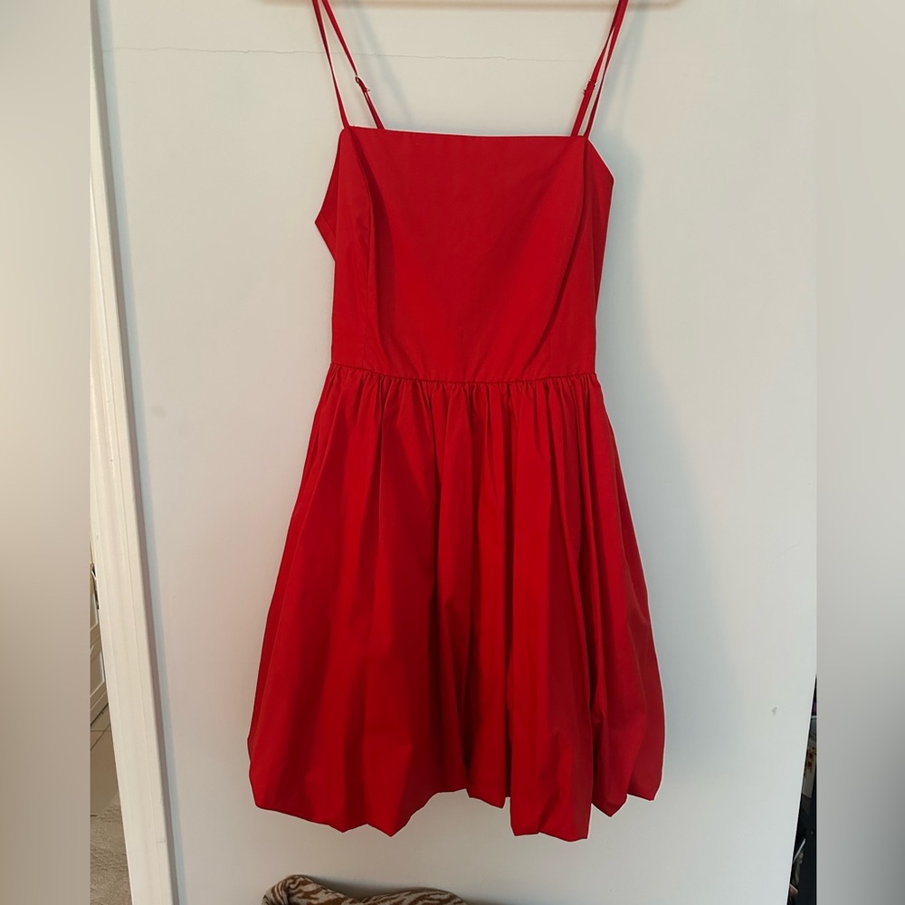 Red bubble mini dress size small